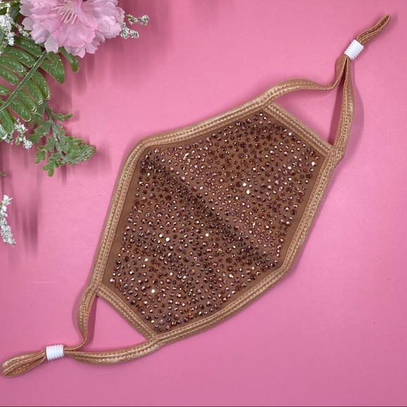 ✨#9✨Rose Gold✨Bling Crystal Face Mask - Picture 4 of 14